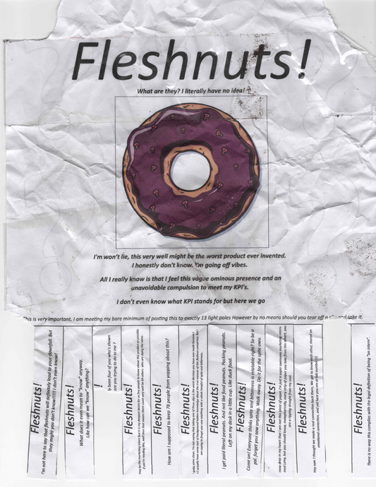 Fleshnut advert number #1 -DON'T take a strip